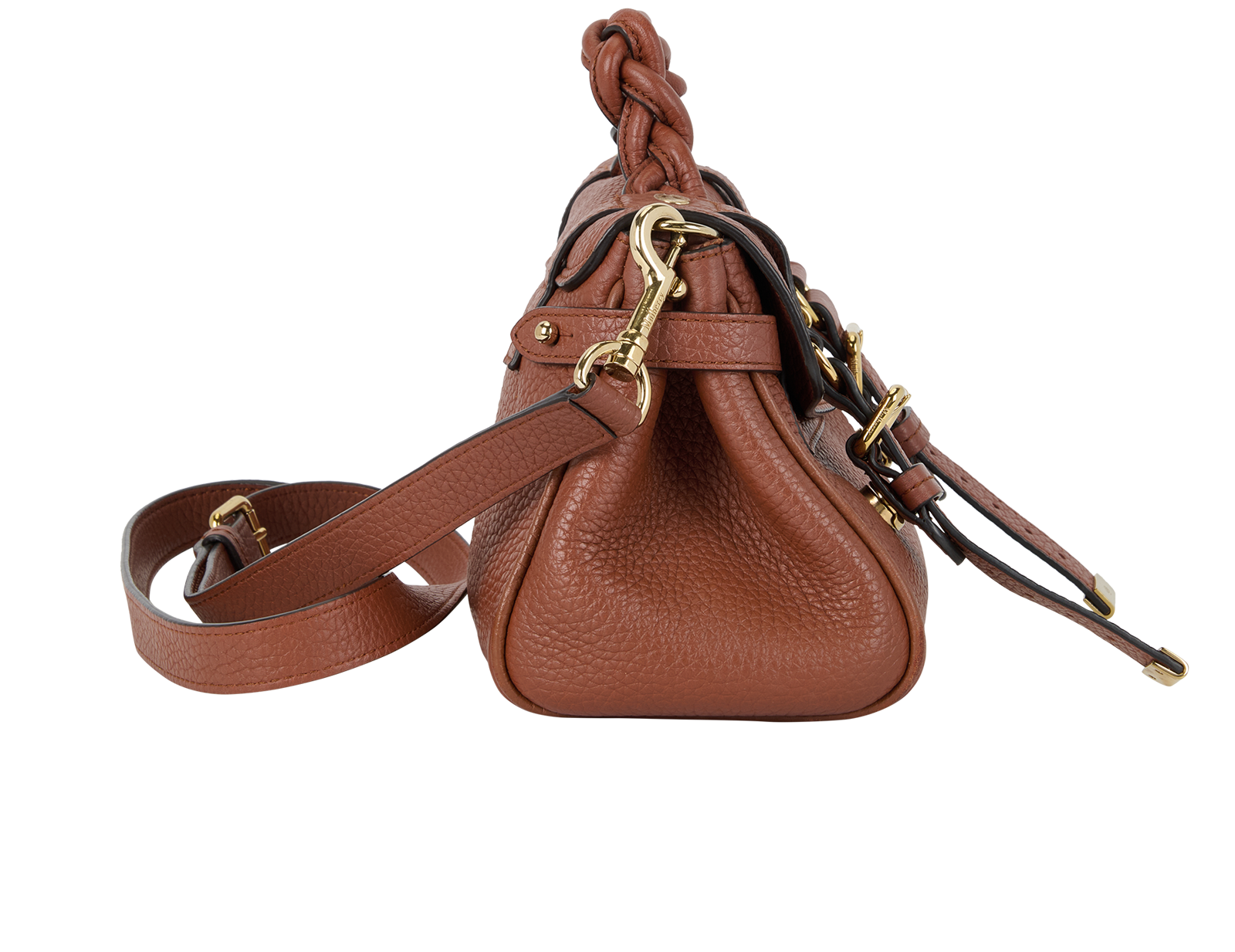 Mini Alexa, &pound;450, Handbags, Brown, Leather, Side view